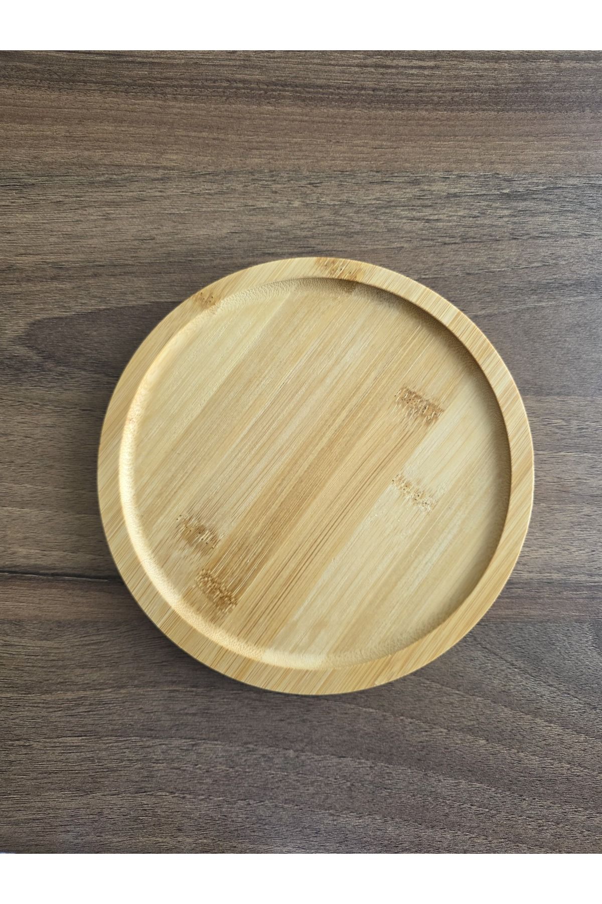 BuMeria Bambu Yuvarlak Sunum Tabağı – Kahvaltı, Meze ve Atıştırmalıklar İçin Doğal Ahşap Tabak