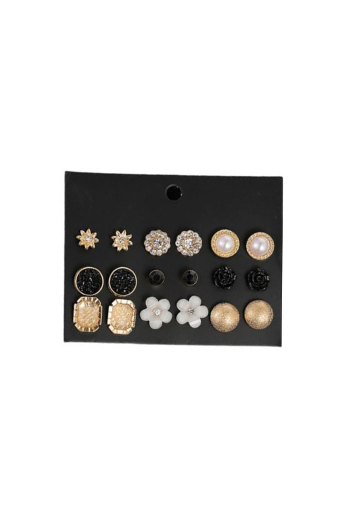REDz Accessories-Set of 9 Pairs of Earrings, Women, Fashion, Gold 1