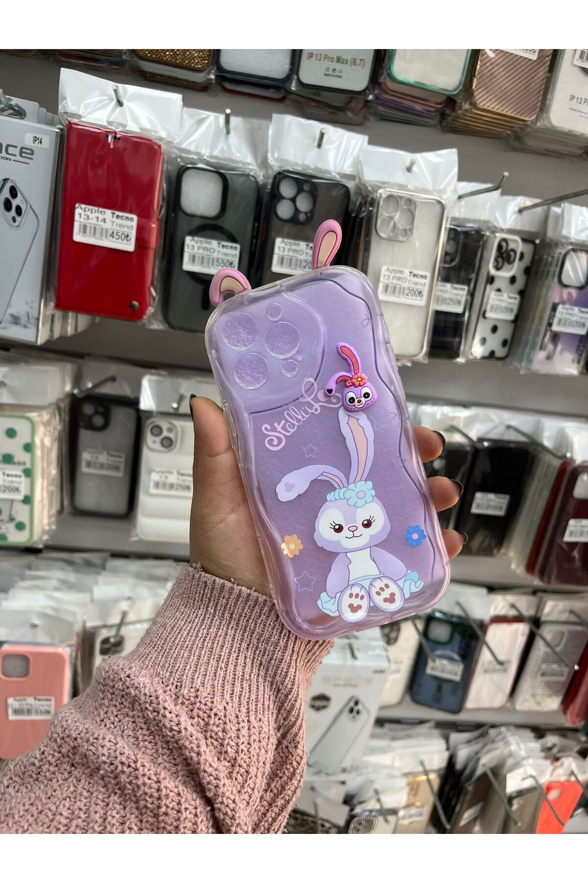 TECNOTREND Apple İphone 15 pro Max 3D Desenli Kromi Silikon Kılıf