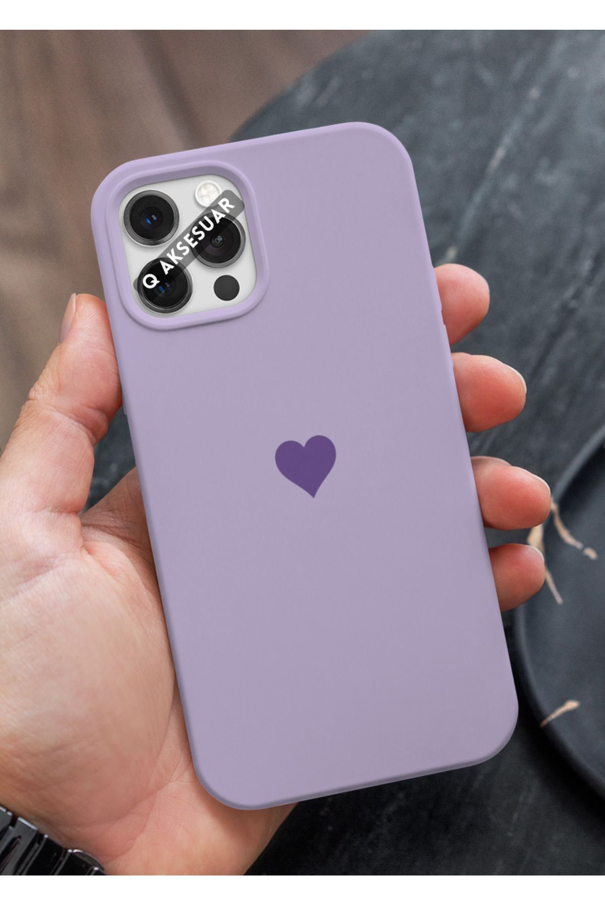 Q Aksesuar İphone SE Uyumlu Mini Kalp Serisi Basic Premium Telefon Kılıfı