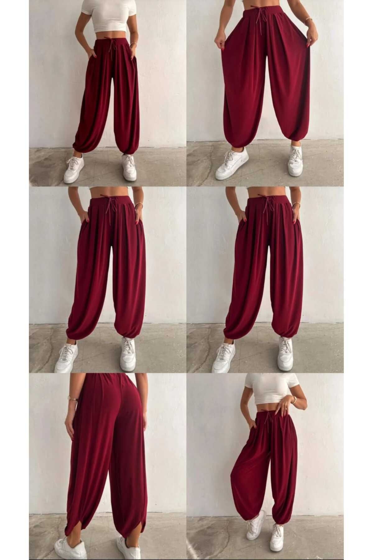 Lavanta Giyim YUMUŞAK DOKU BELİ LASTİKLİ ŞALVAR PANTOLON