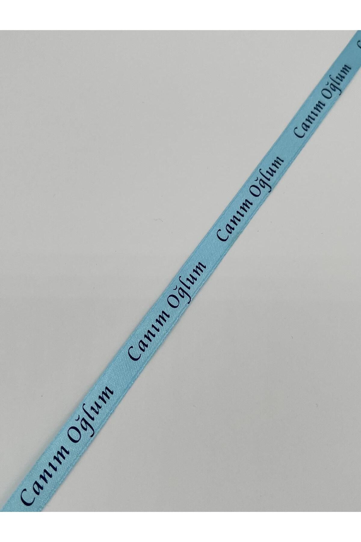 EvremStore Canım Oğlum Baskılı Süsleme Kurdelesi Tek Taraflı 1 cm 10 Metre