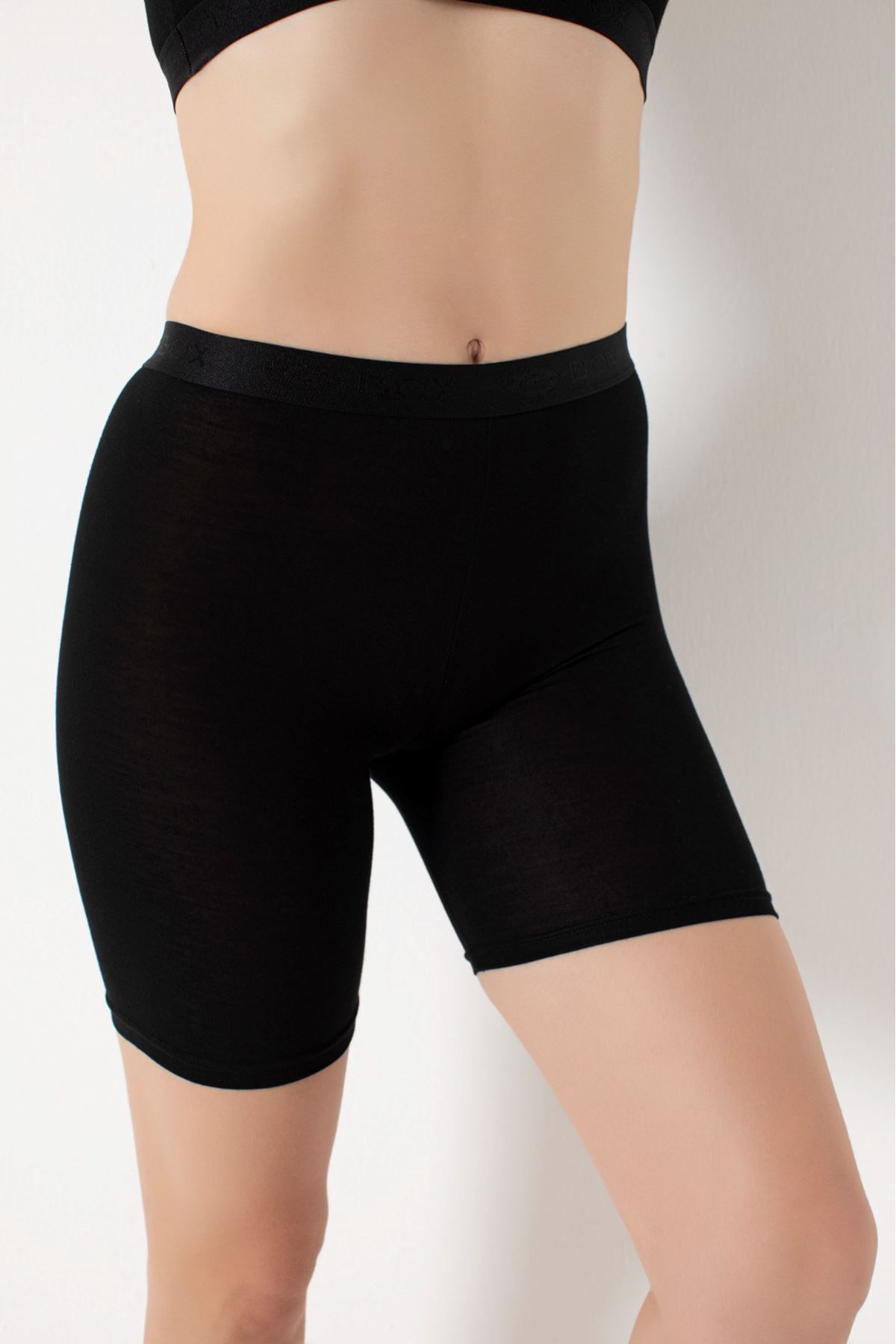 SM UNDERWEAR Yumuşak Esnek Ve Nefes Alabilen Bambu Kadın Diz Üstü Tayt