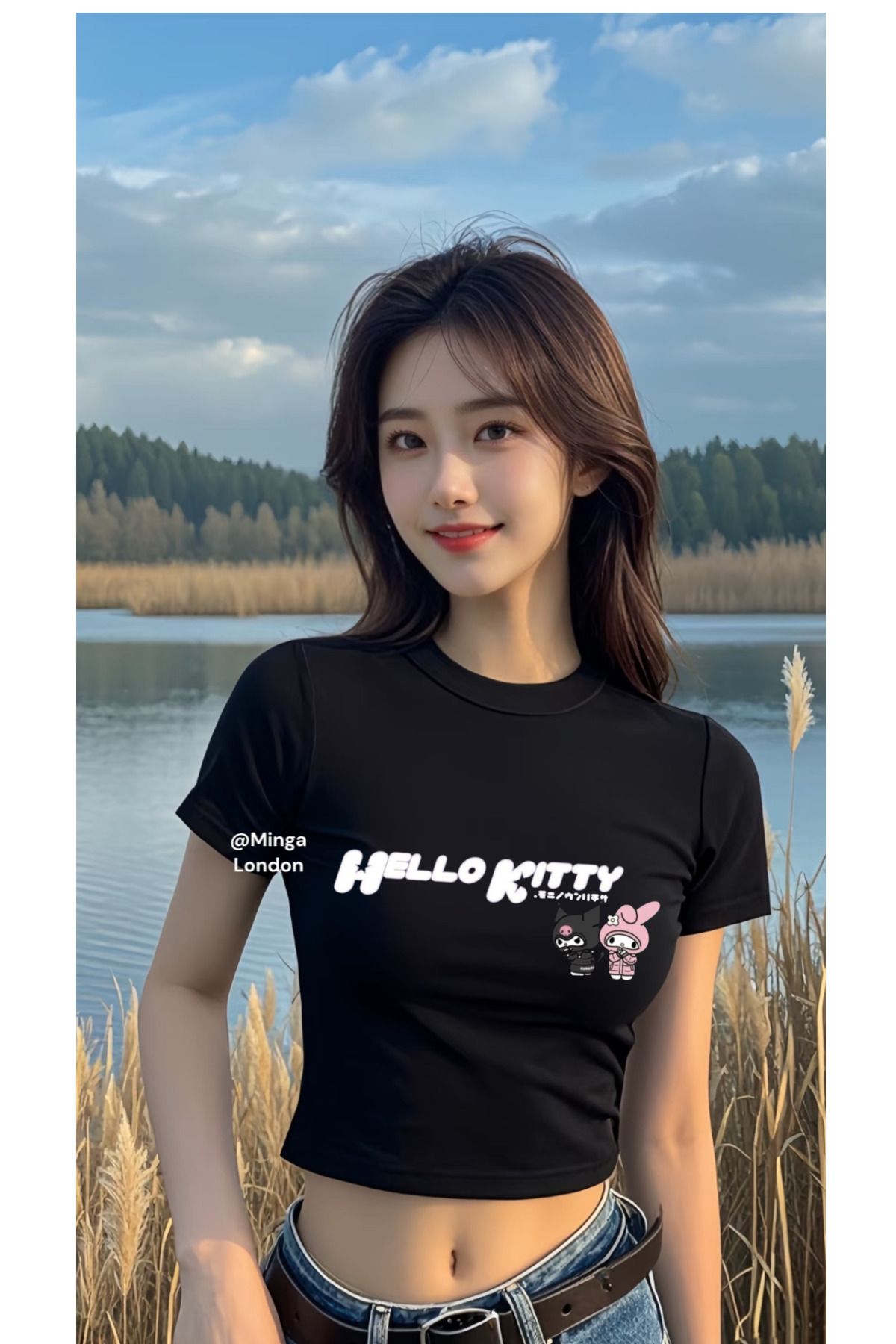 Minga London Siyah Kuromi Military Crop Bluz -Ghostella