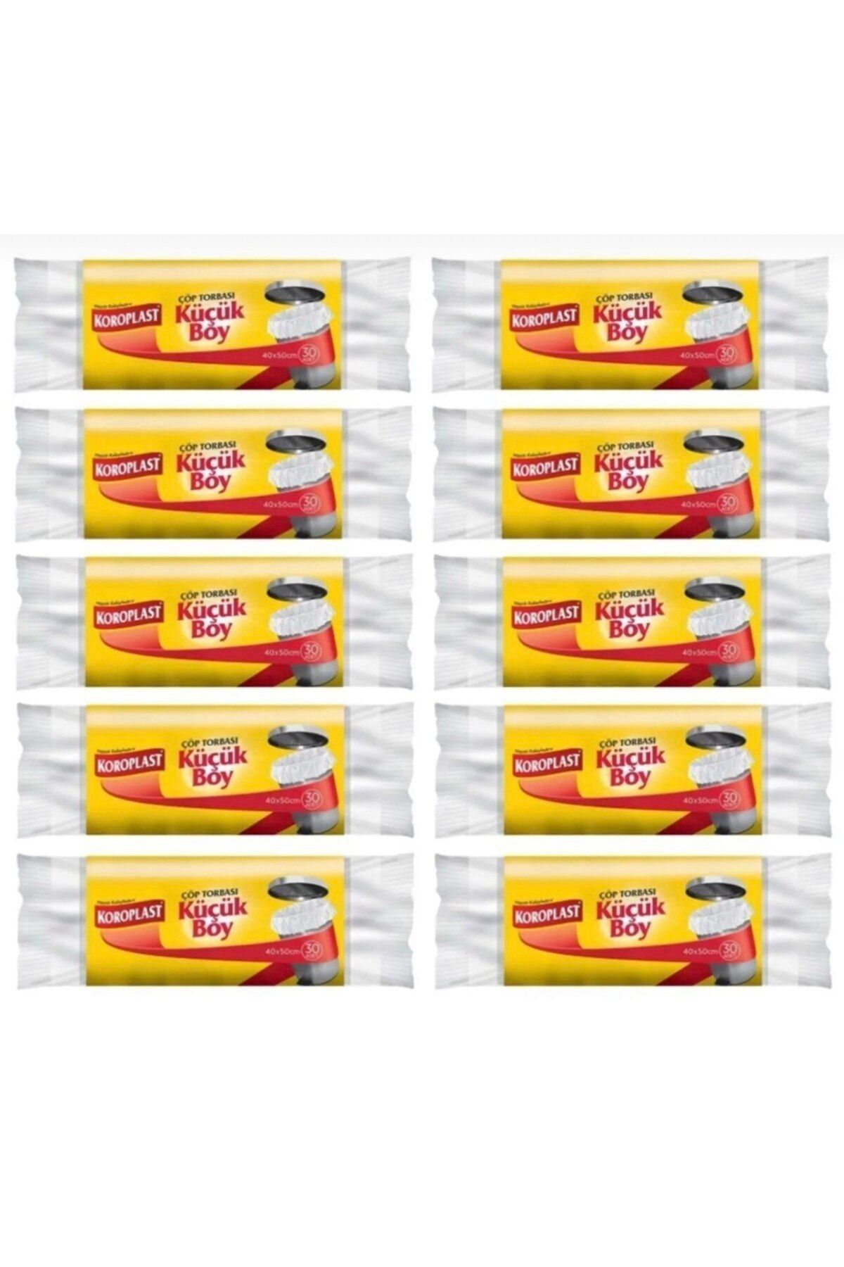 Koroplast -Güçlü Küçük Boy 30lu Çöp Torbası X 10 Paket