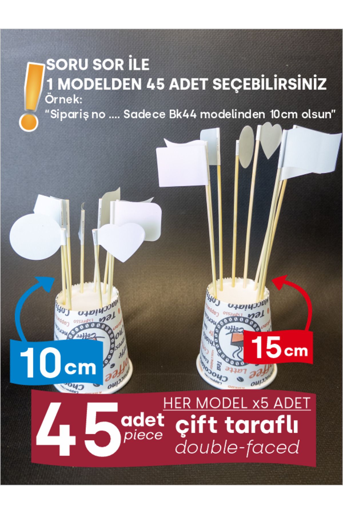 Home-9 Different Flag Models for You to Write On, X5 Pieces of Each Model, Total 45 Pieces, 15cm 4