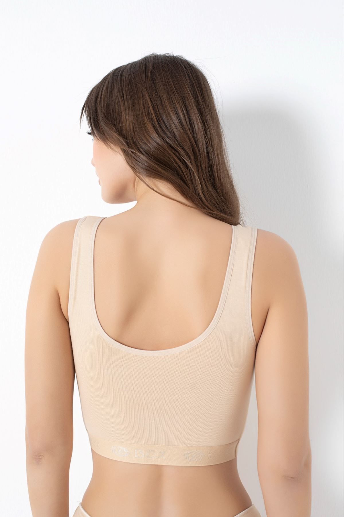 SM UNDERWEAR Bambu Nefes Alabilen Çıkarılabilir Pedli Kalın Askılı Büstiyer