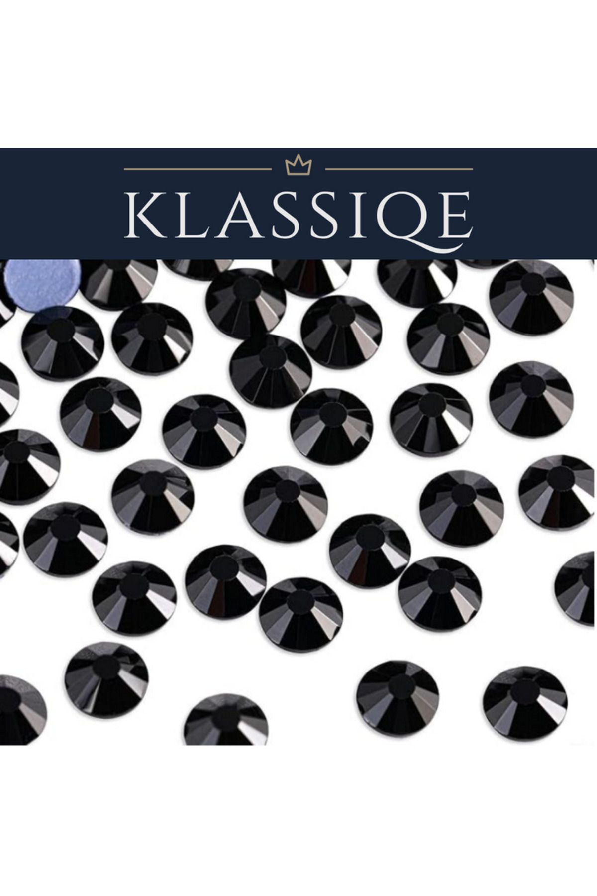 Klassiqe Ss30 (6MM) Siyah Kristal Hotfix Taş – 288 Adet / Isı Ile Yapışan