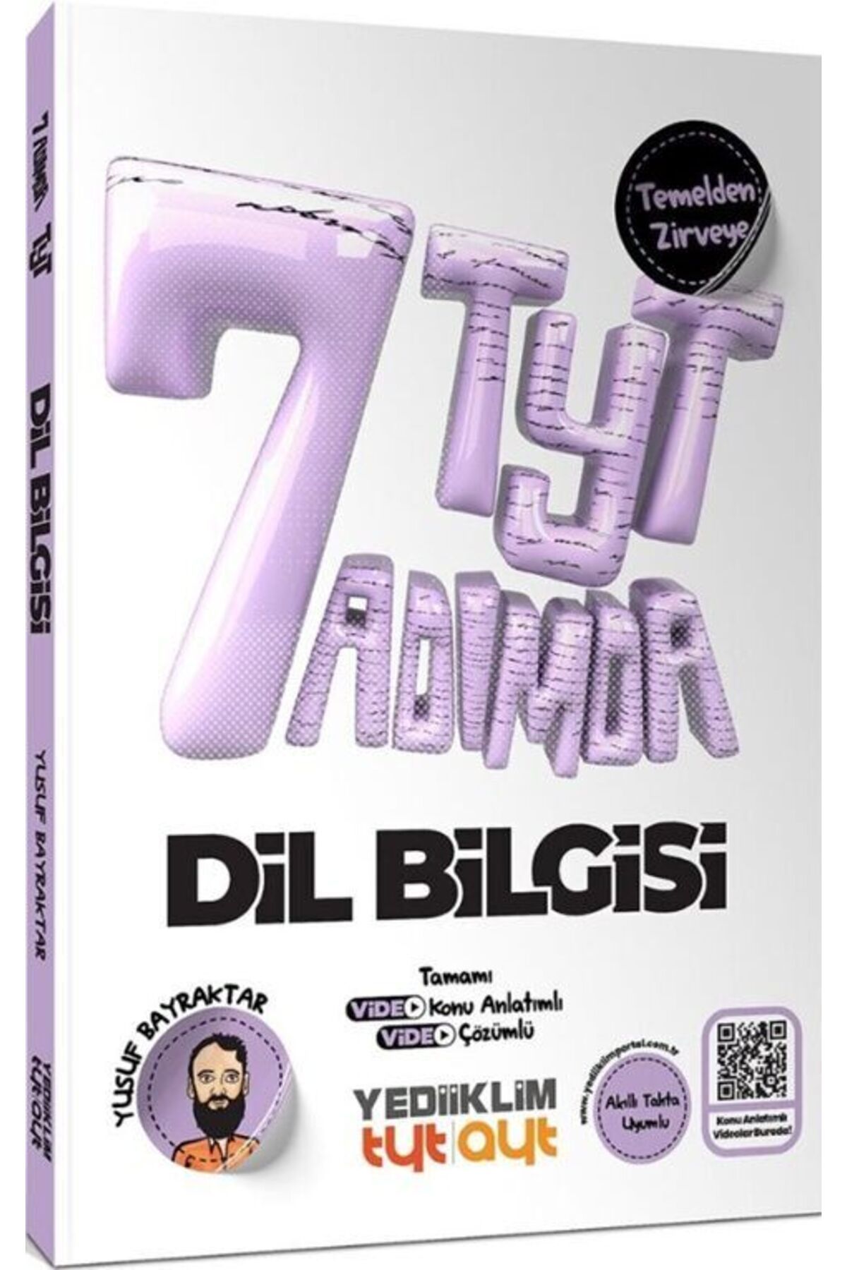 Yediiklim Yayınları Yediiklim TYT 7 Adımda Temelden Zirveye Dil Bilgisi Video Konu Anlatımlı Video Çözümlü Soru Bankası