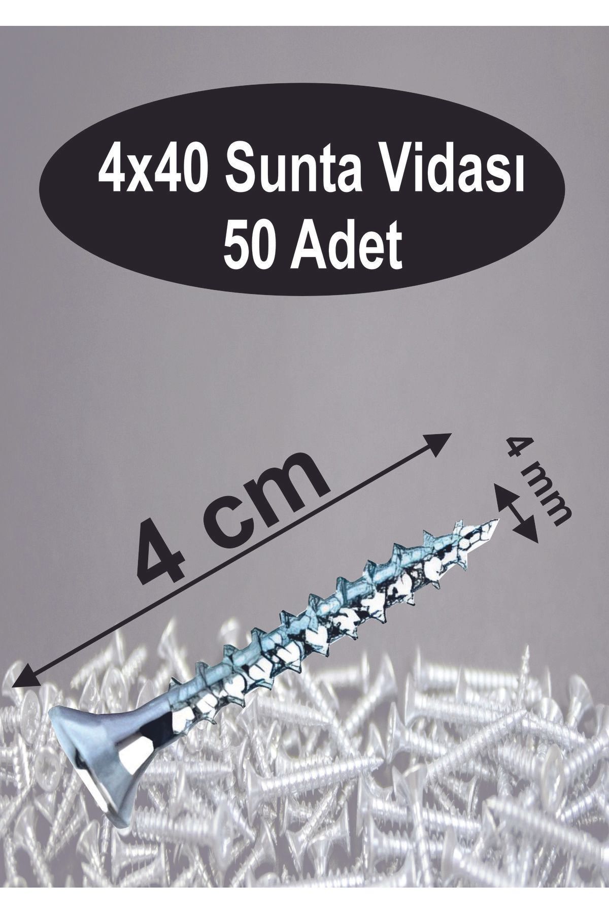 Dempol 4x40 Sunta Vidası 50 Adet