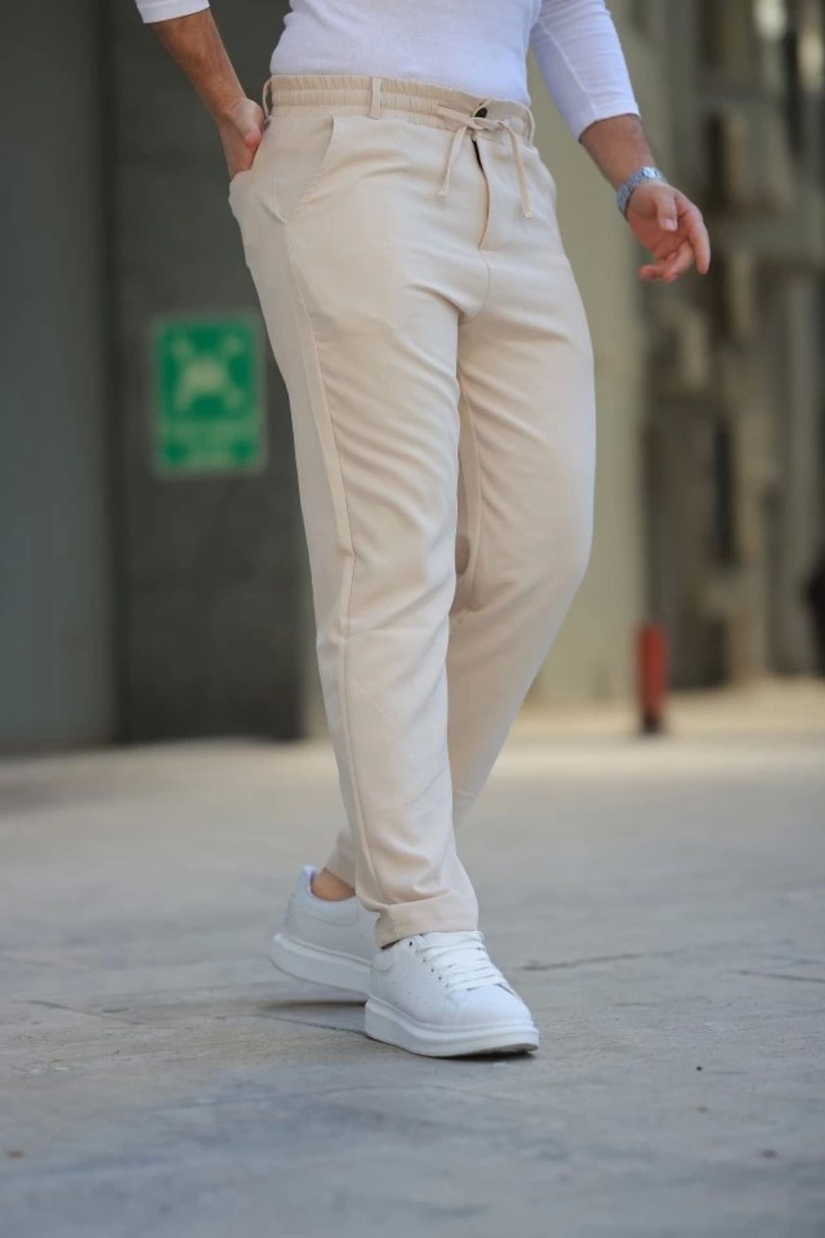 Kaplan Erkek Beli Bağcıklı Jogger Pantolon