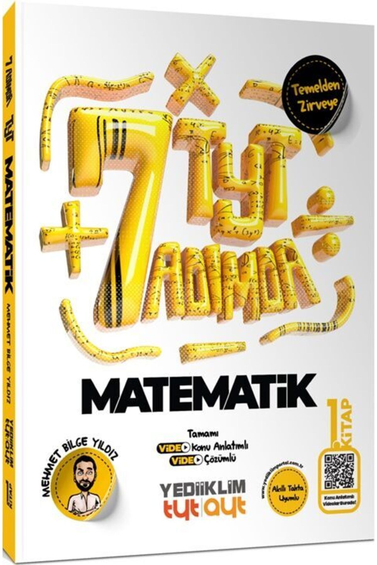 Yediiklim Yayınları Yediiklim TYT 7 Adımda Temel Matematik Video Konu Anlatımlı Video Çözümlü Soru Bankası 1 Kitap