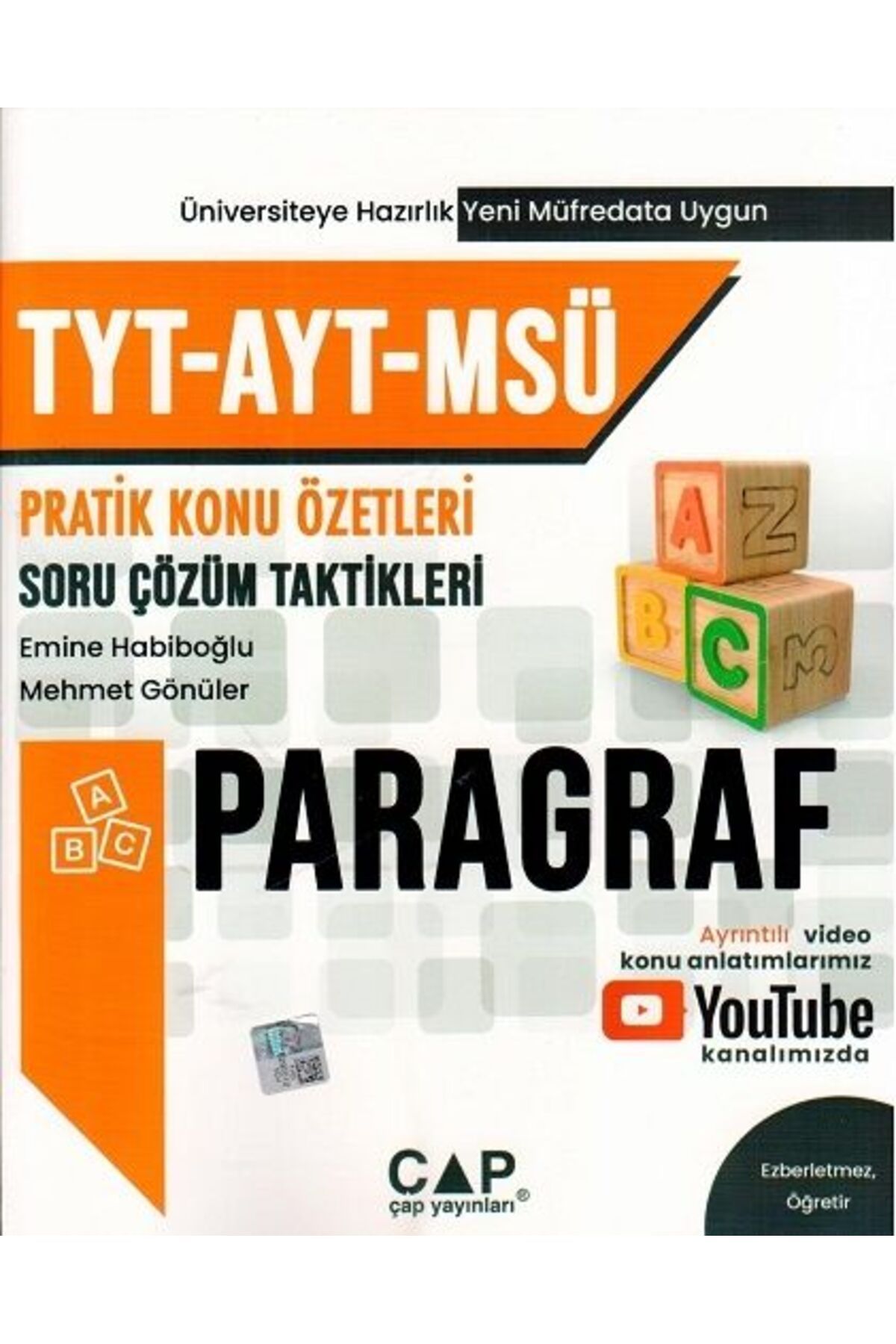 Çap Yayınları Çap TYT AYT MSÜ Paragraf Konu Özetli Soru Çözümleri