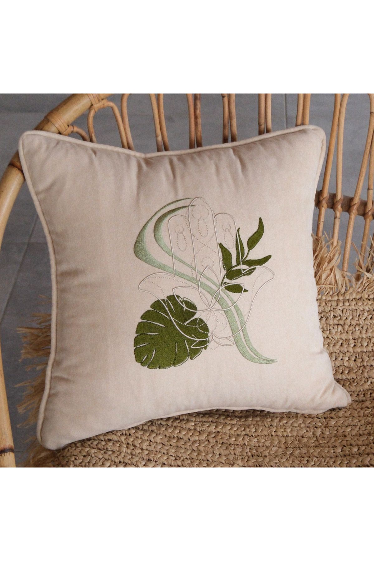 Elegancembroidery Bohem Kırlent Kılıfı, Nakışlı Kırlent Kılıfı, Dekoratif Yastık