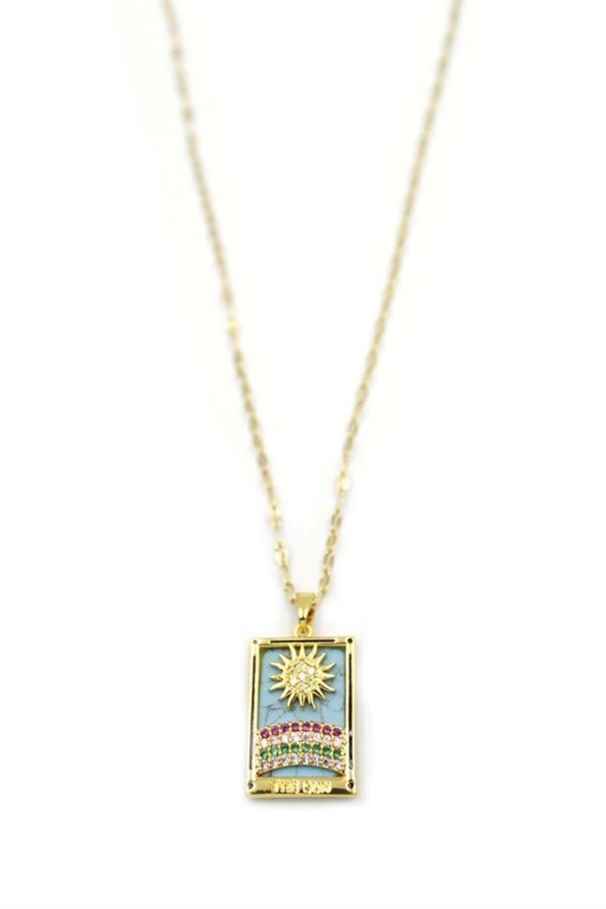 MR RZN STORE Tarot Kolye - Altın