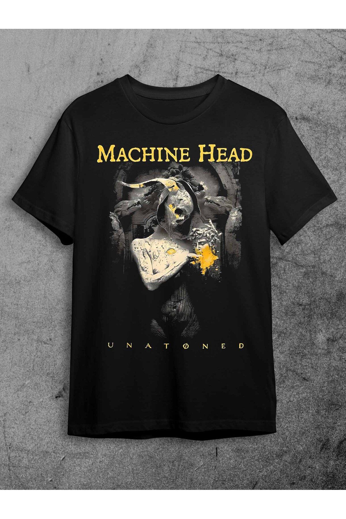 vampcat art Machine Head Ön ve Arka Baskılı Unisex T-shirt