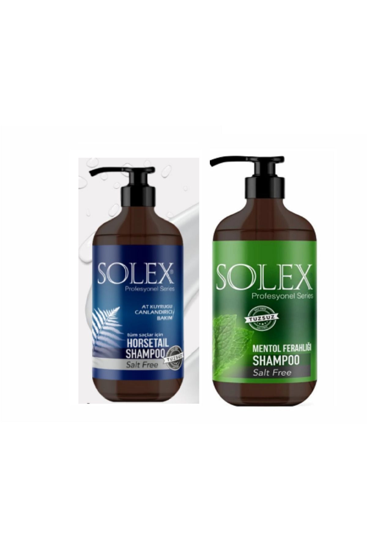 Solex Tuzsuz Professıonal Serıes Mentol Keratin+ Tuzsuz At Kuyruğu Şampuan 1.000 ml+1000 ML