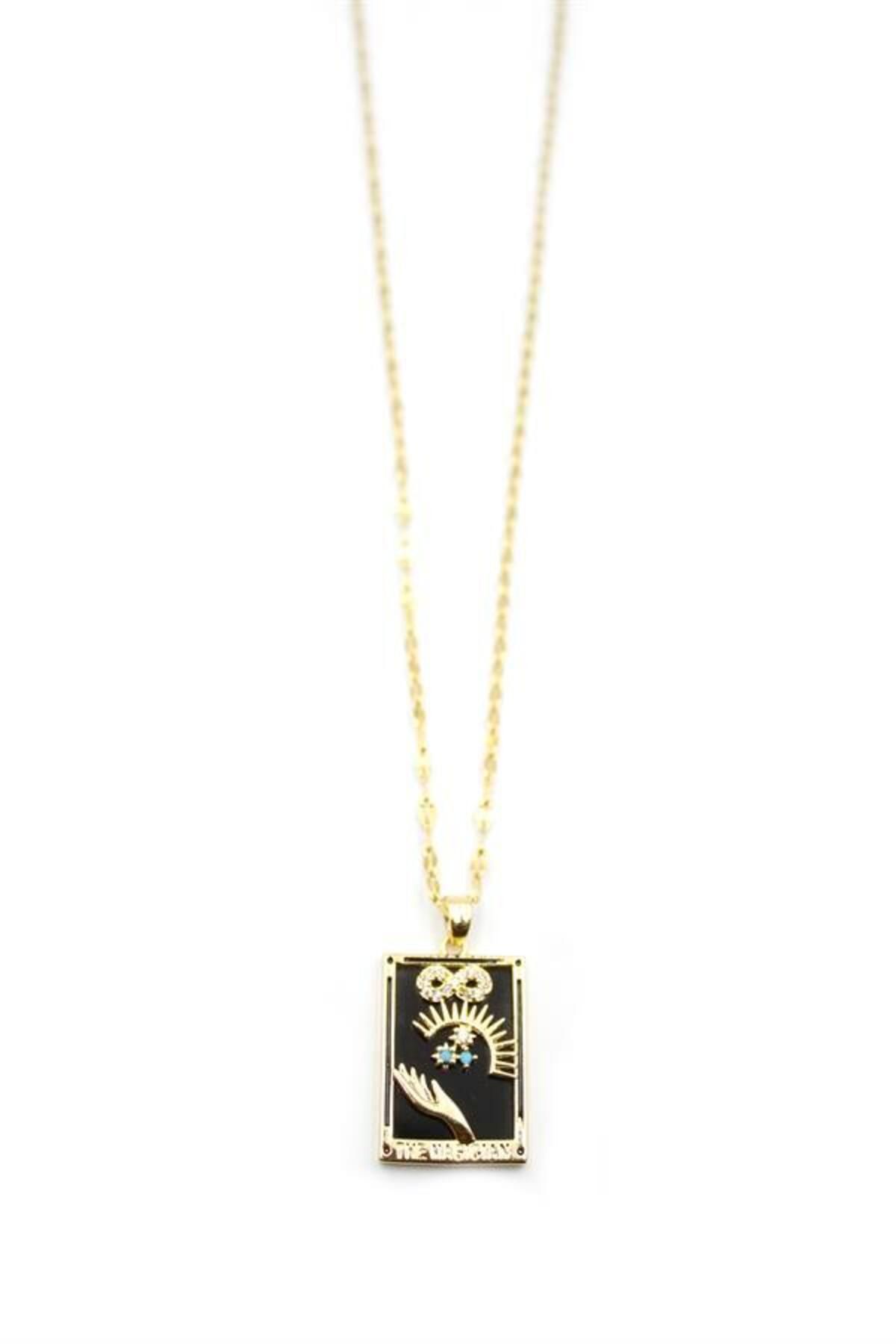 MR RZN STORE Çelik Tarot Kolye - Altın