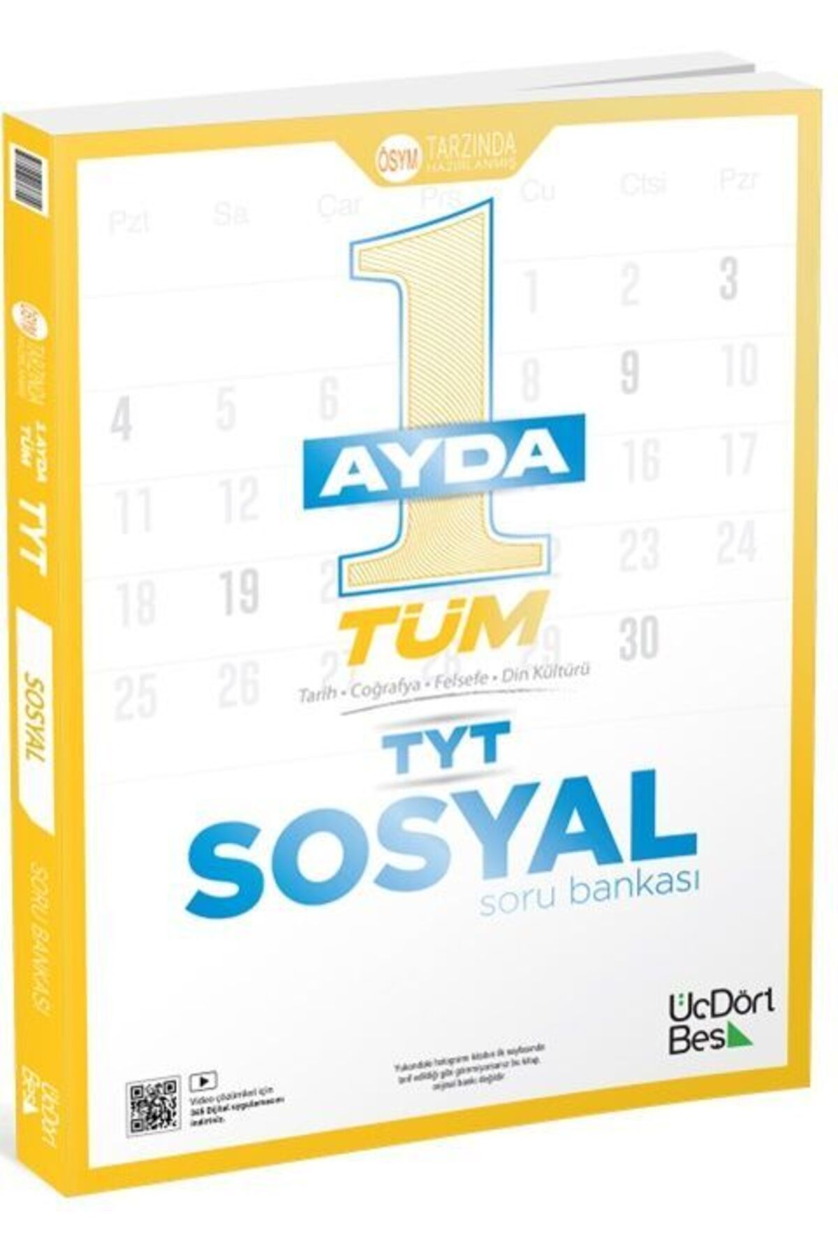 Üç Dört Beş Yayıncılık ÜçDörtBeş Yayınları 1 Ayda Tüm TYT Sosyal Soru Bankası