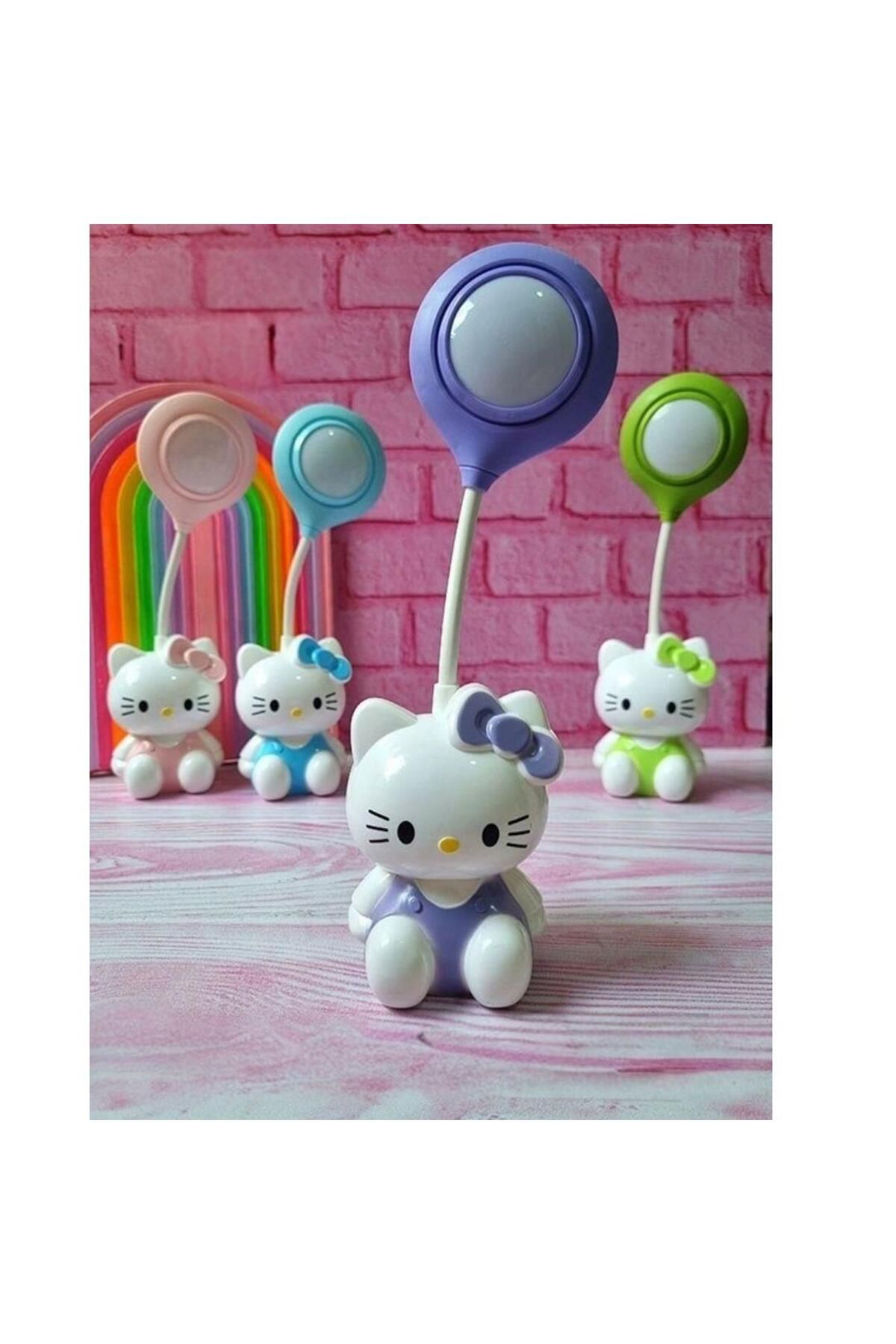 Hediye Vakti Sanrio Hello Kitty Tasarımlı Şarzlı Çocuk Odası Masa Lambası