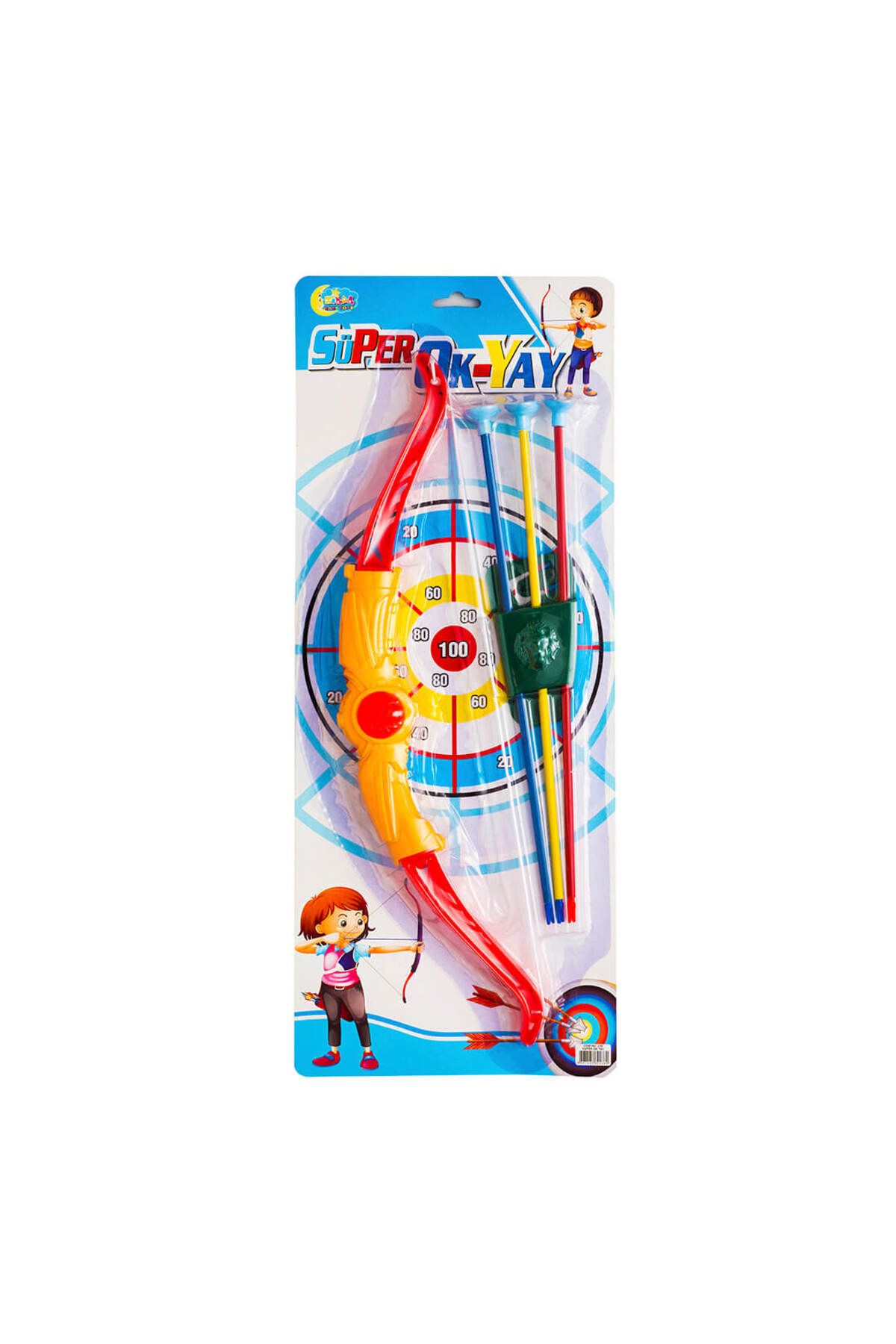 abnturk Lüks Süper Ok Yay Seti Vantuzlu 5 Parça Ok Atma Ok Yay Oyun Seti 50cm