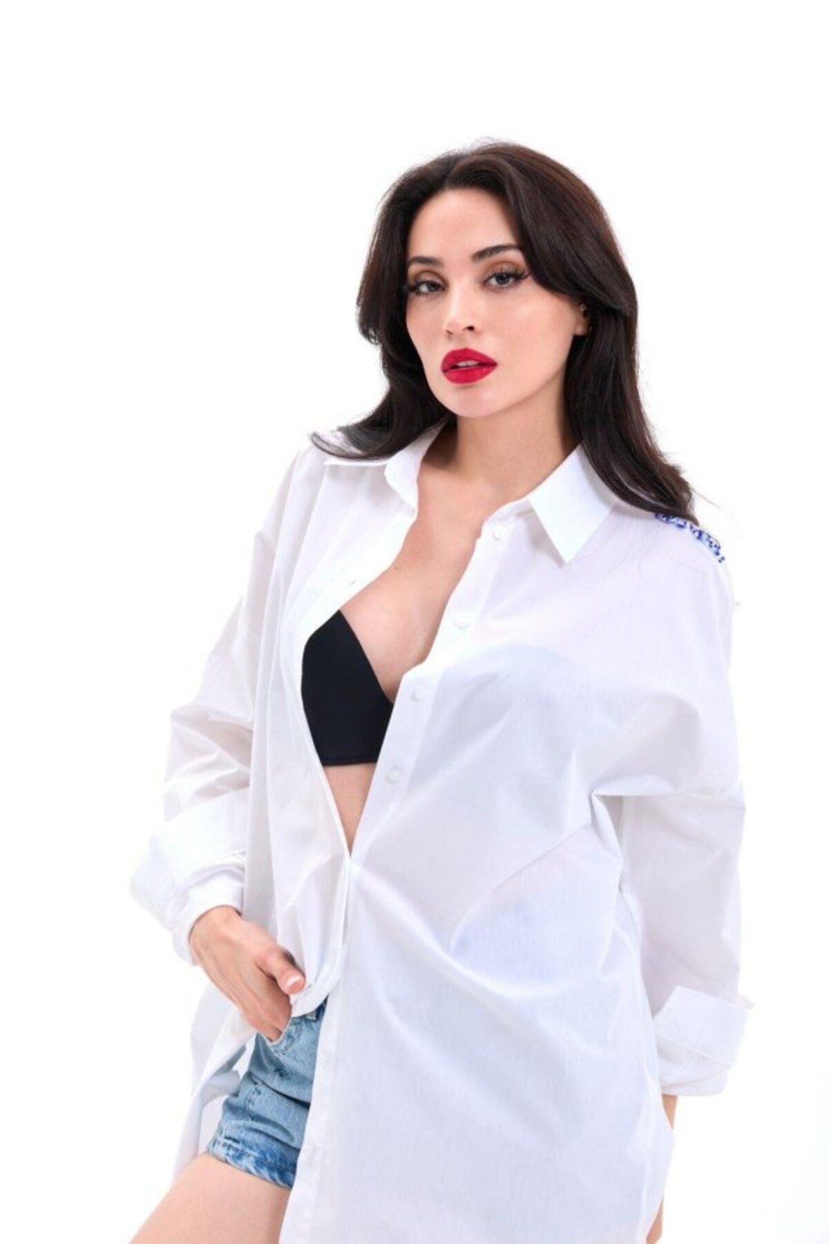 Femella Women Fashion 7434 GÖMLEK-BEYAZ