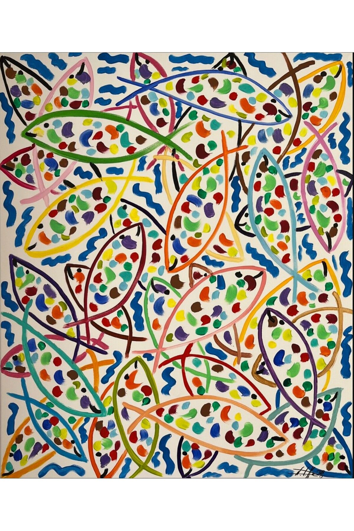 esdekor Parti 2022 İspanya Tuval Üzerine Akrilik 65x54cm Toy Deniz