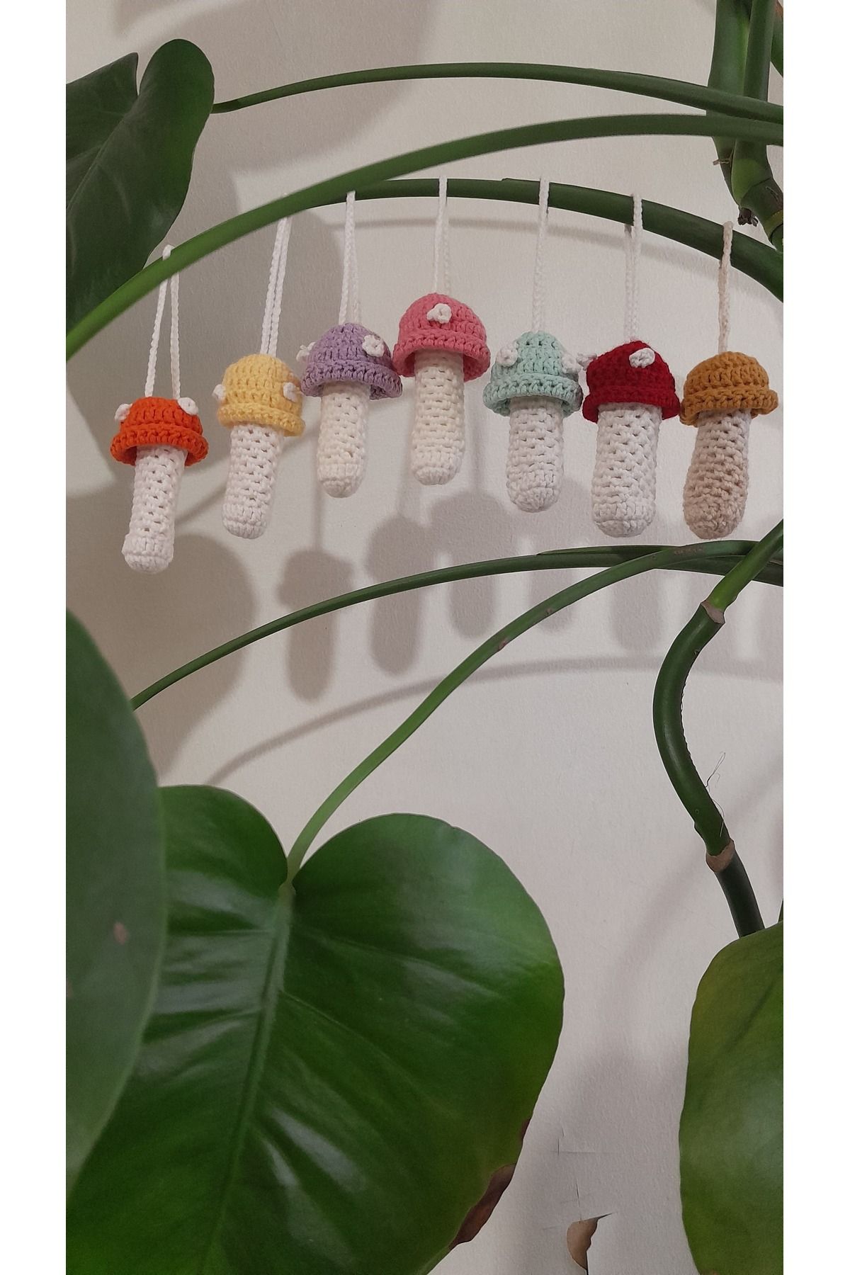 BELİNAY HEDİYELİK Mantar Amigurumi Dekoratif Çanta Kese Aksesuar