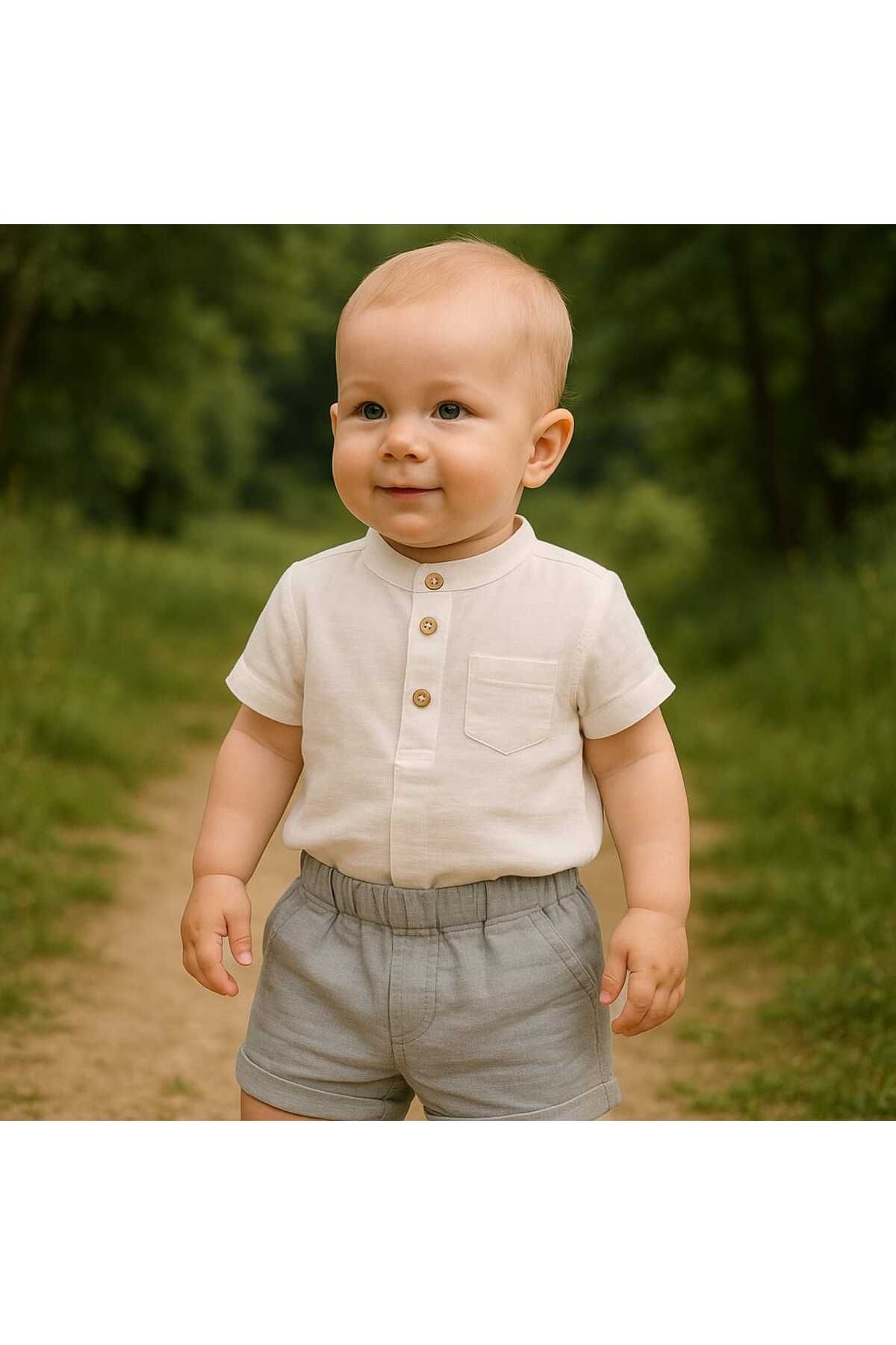 Lino Baby MÜSLİN ŞORTLU İKİLİ TAKIM