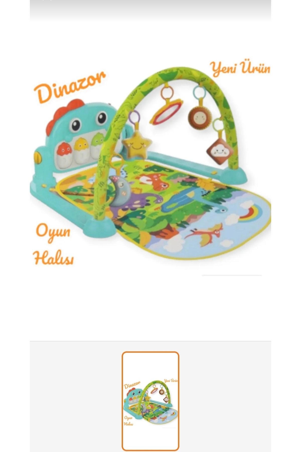 BABYCİM Dinazorlu piyanolu oyun halısı