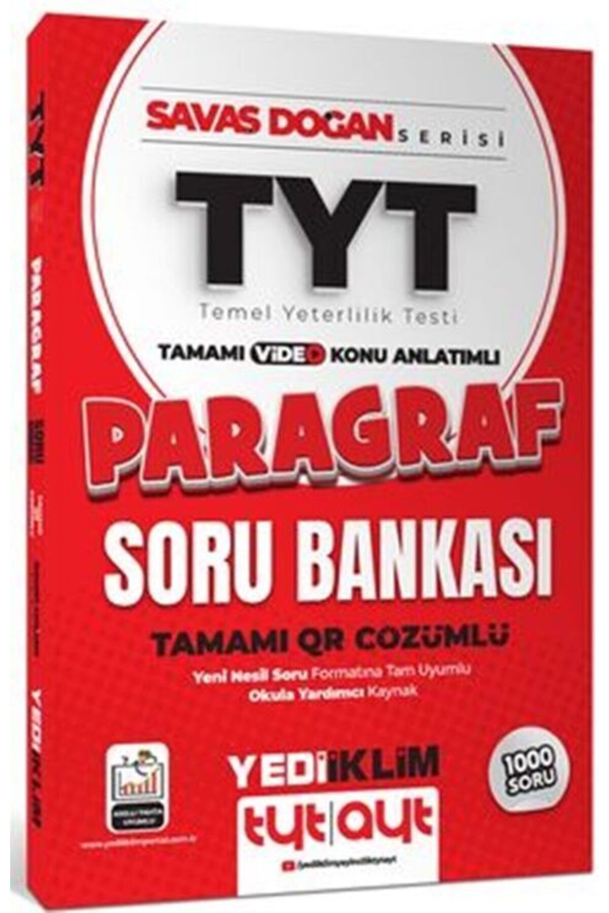 Yediiklim Yayınları Yediiklim Yayınları TYT Paragraf Savaş Doğan Serisi Tamamı Video Konu Anlatımlı ve QR Çözümlü Soru
