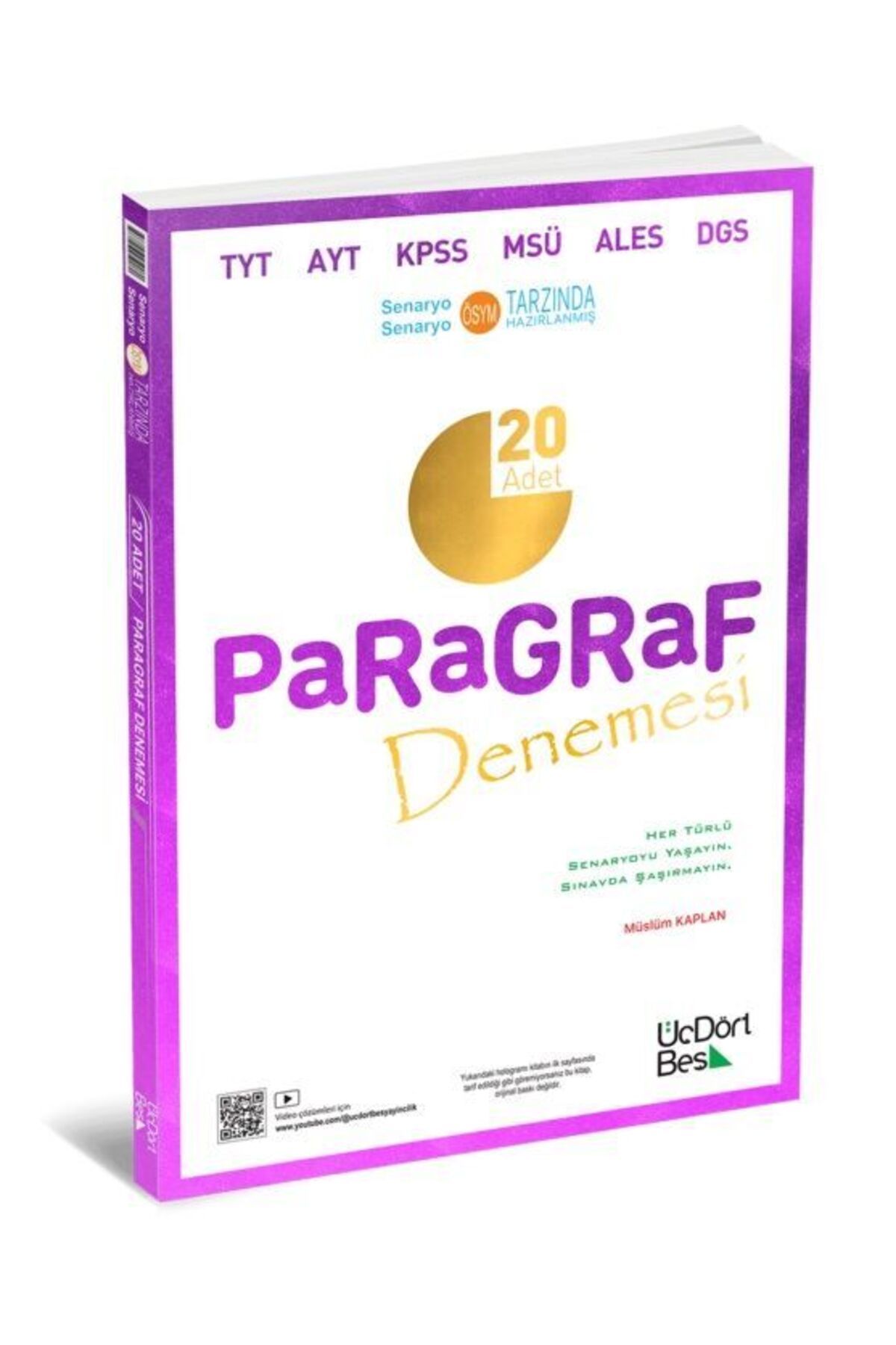 Üç Dört Beş Yayıncılık ÜçDörtBeş Yayınları Paragraf 20 Adet Denemesi