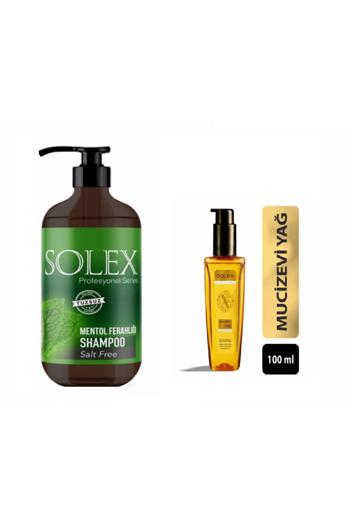 Solex Tuzsuz Professıonal Serıes Mentol Keratin Özlü Şampuan 1.000 ml+ Mucizevi Argan Keratin Serum 100 ML