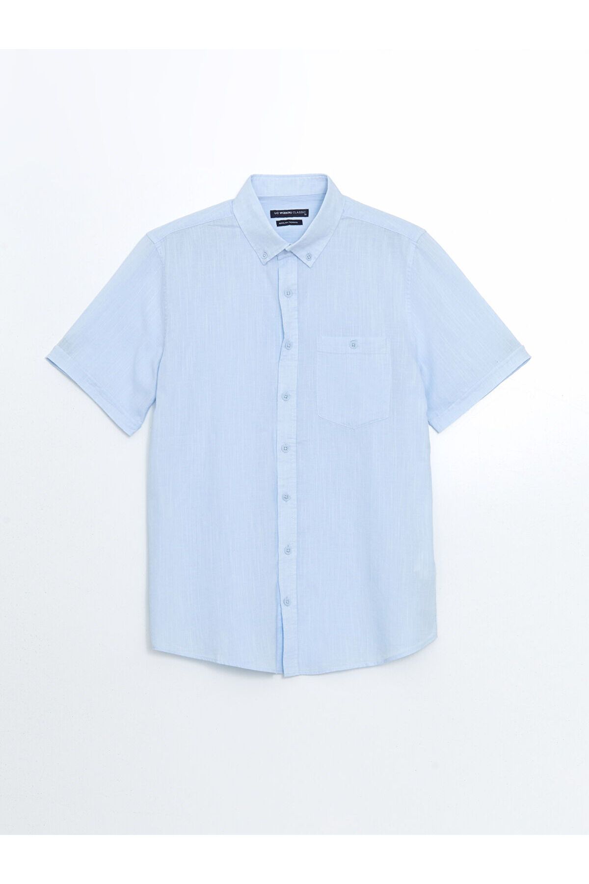 LC Waikiki-Ανδρικό πουκάμισο Regular Fit Linen Blend 5
