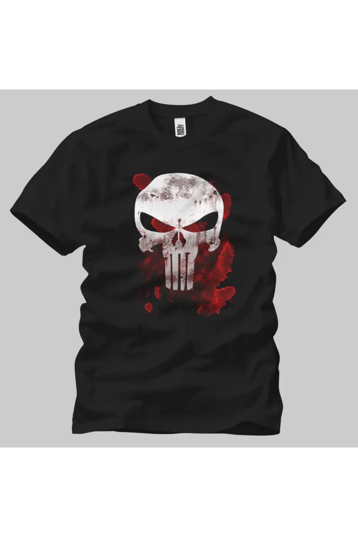 Built By Crazy Punisher Skull Spray Unisex Tişört