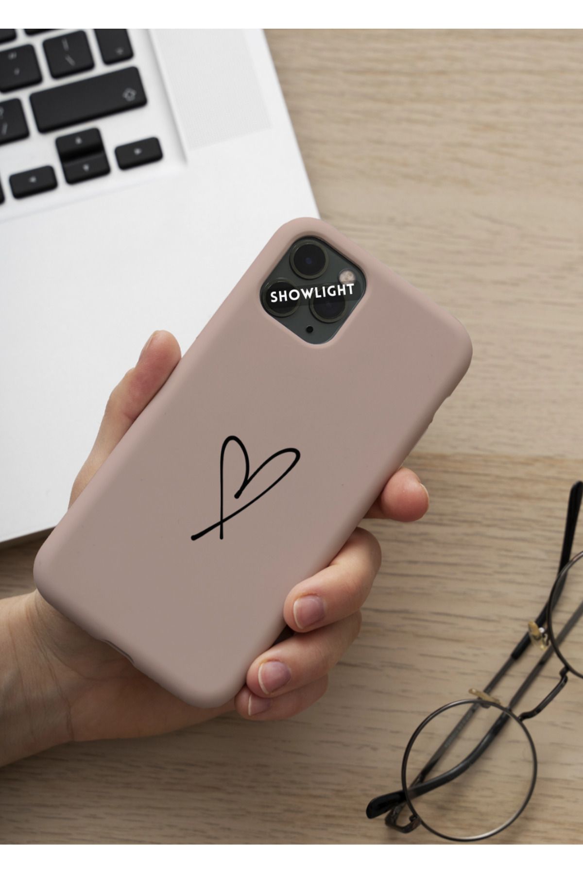 SHOWLIGHT İphone 7 Uyumlu Kalp Seri Basic Premium Telefon Kılıfı