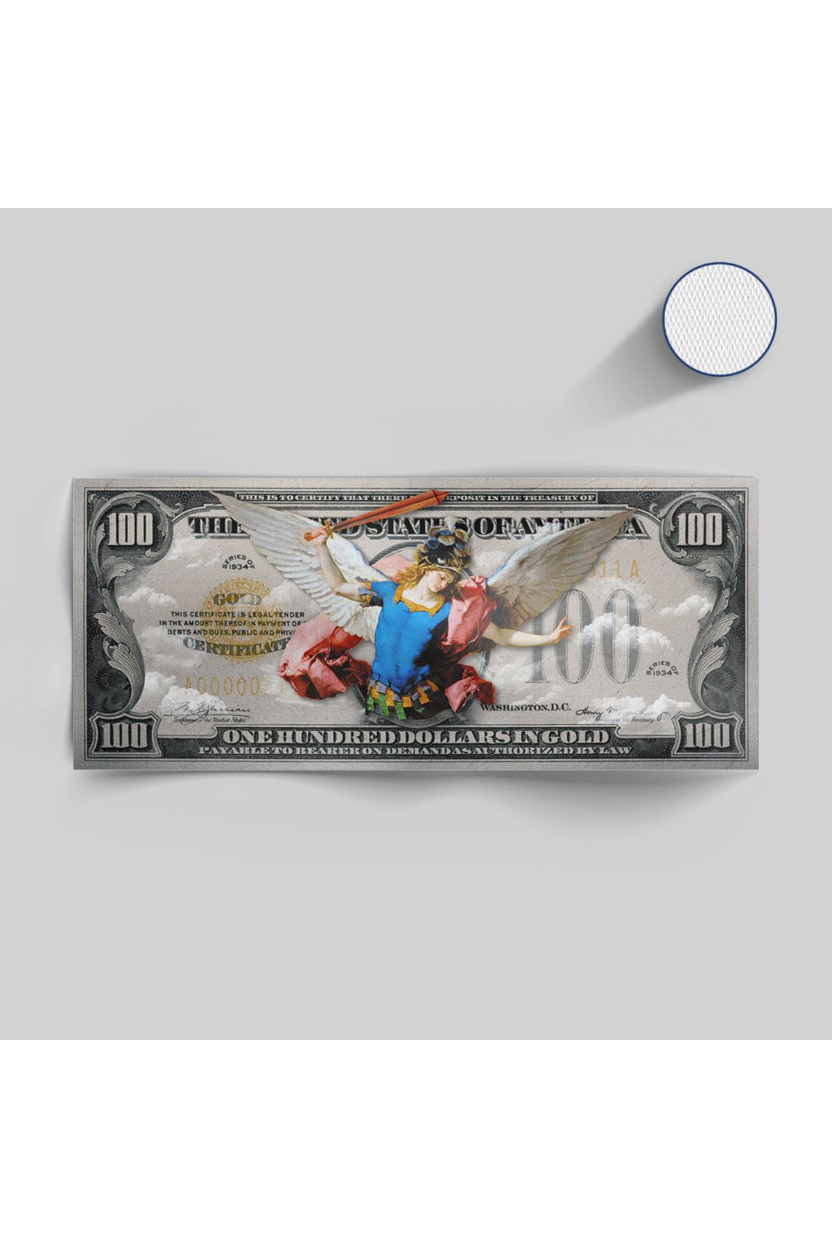 Yzc Store Başmelek Mikail & Dolar Poster | Eski Sanatsal Tablolar | Dolar Tablosu
