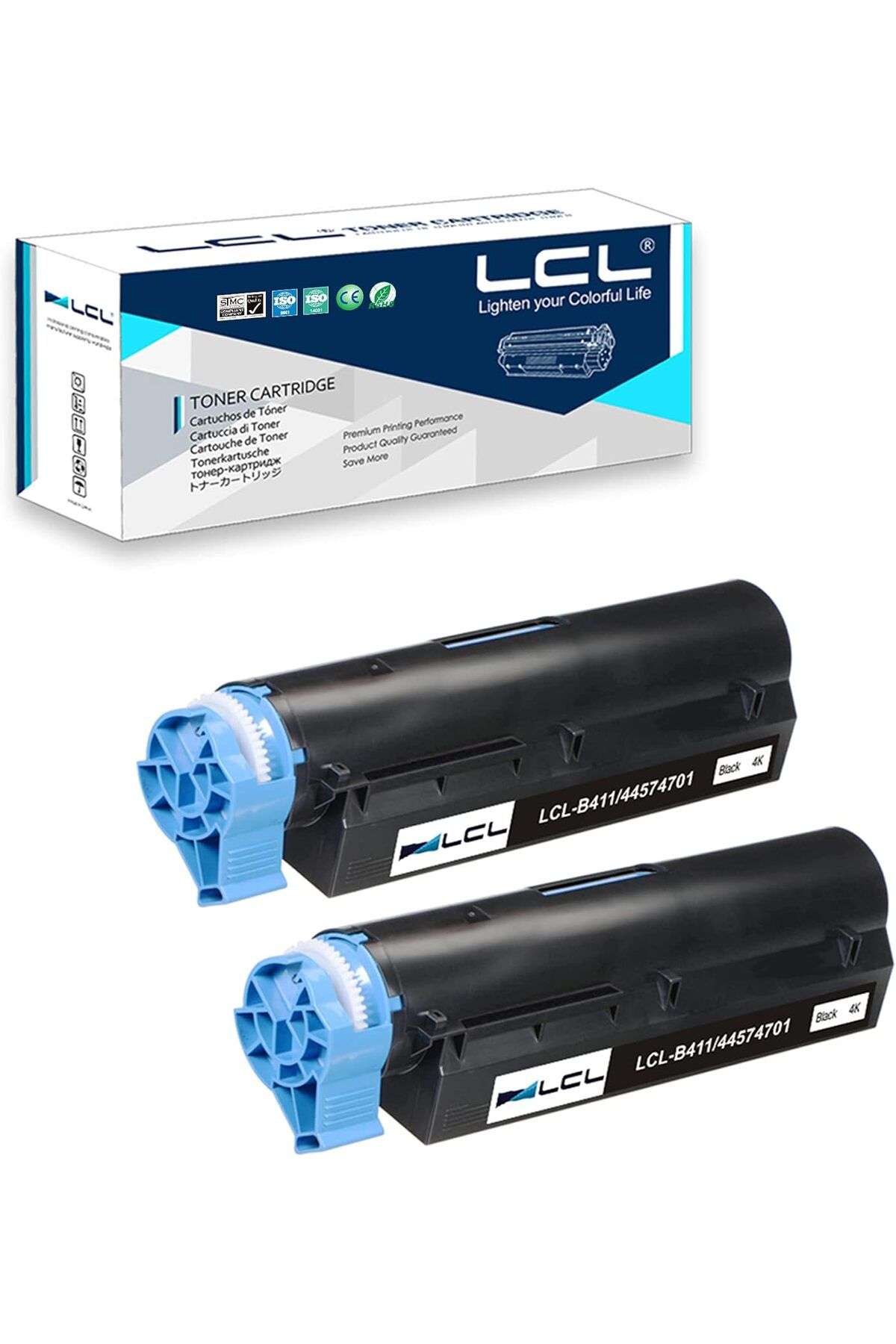 OKI B411D B411DN B431D B431DN MB491 MB461 MB471 MB471W (2-Pack Black)