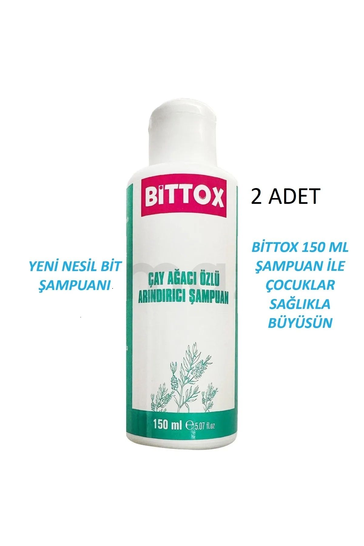 Bittox 2 Kutu 150 ml Bit Ve Sirke Şampuanı. Saçları Yağdan Arındıran Aile Boyu Kullanılan Şampuan
