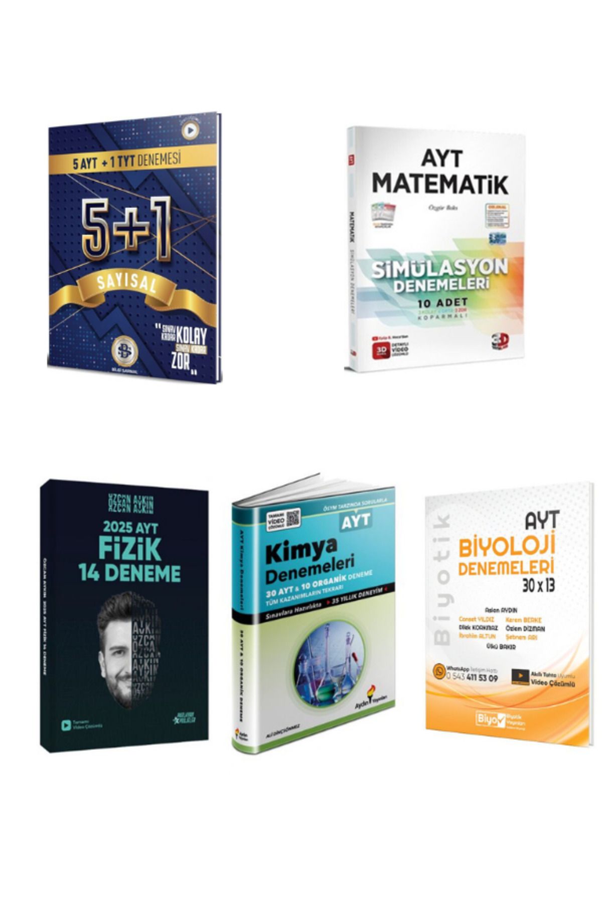 Miray Yayınları bilgi sarmal ayt sayısal 3d ayt mat özcan aykın ayt fizik aydın kimya ve biyotik biyoloji deneme