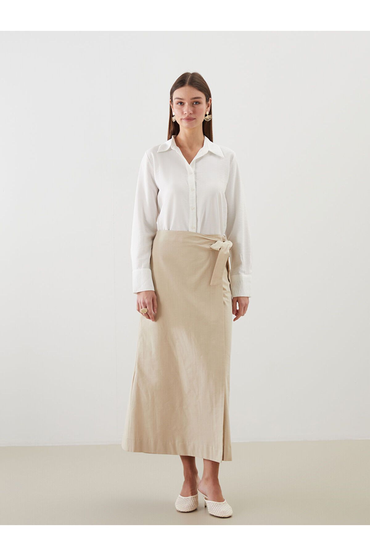 LC Waikiki Dar Fit Poplin Etek