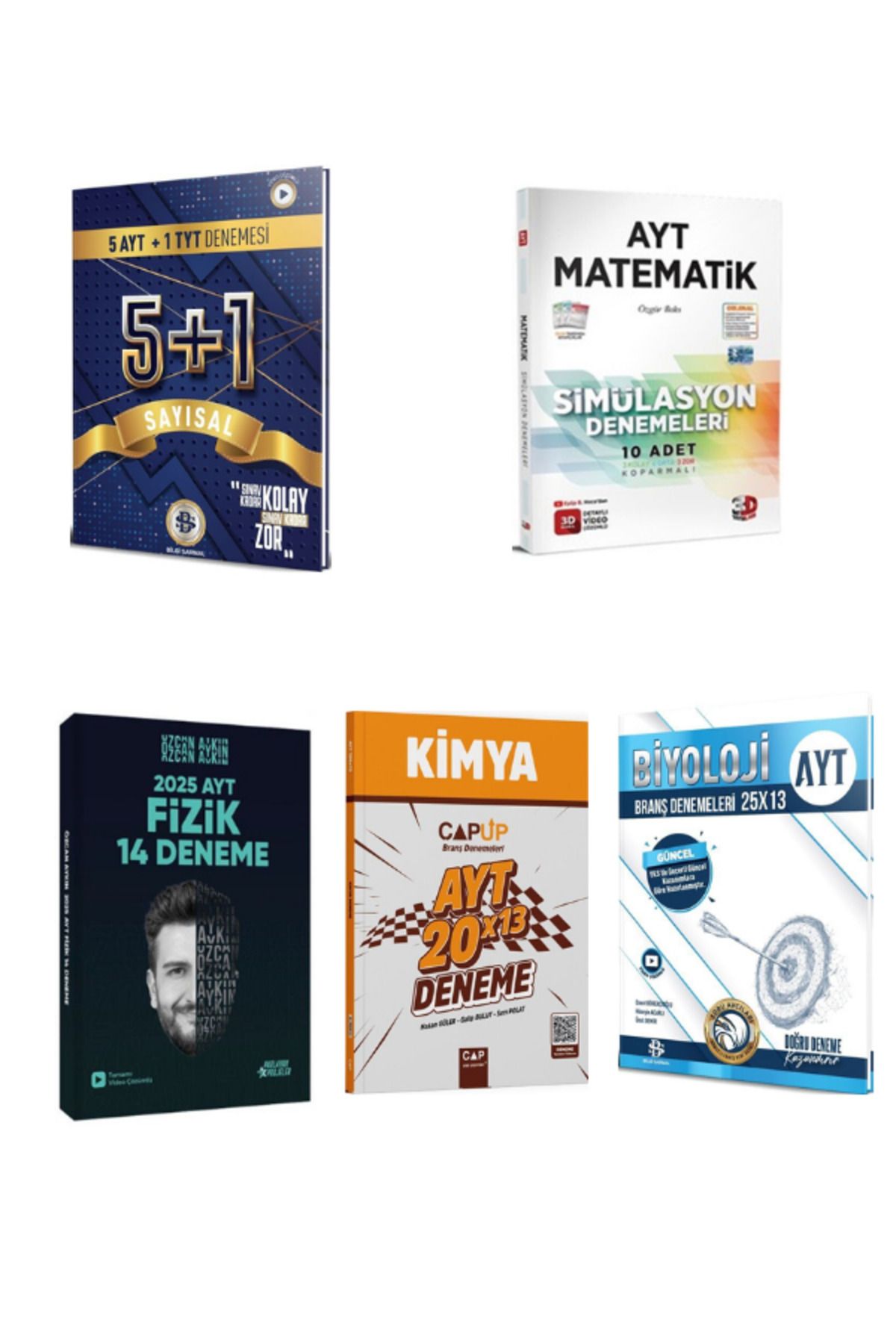 Miray Yayınları bilgi sarmal ayt sayısal 3d ayt mat özcan aykın ayt fizik çap kimya ve sarmal biyoloji deneme