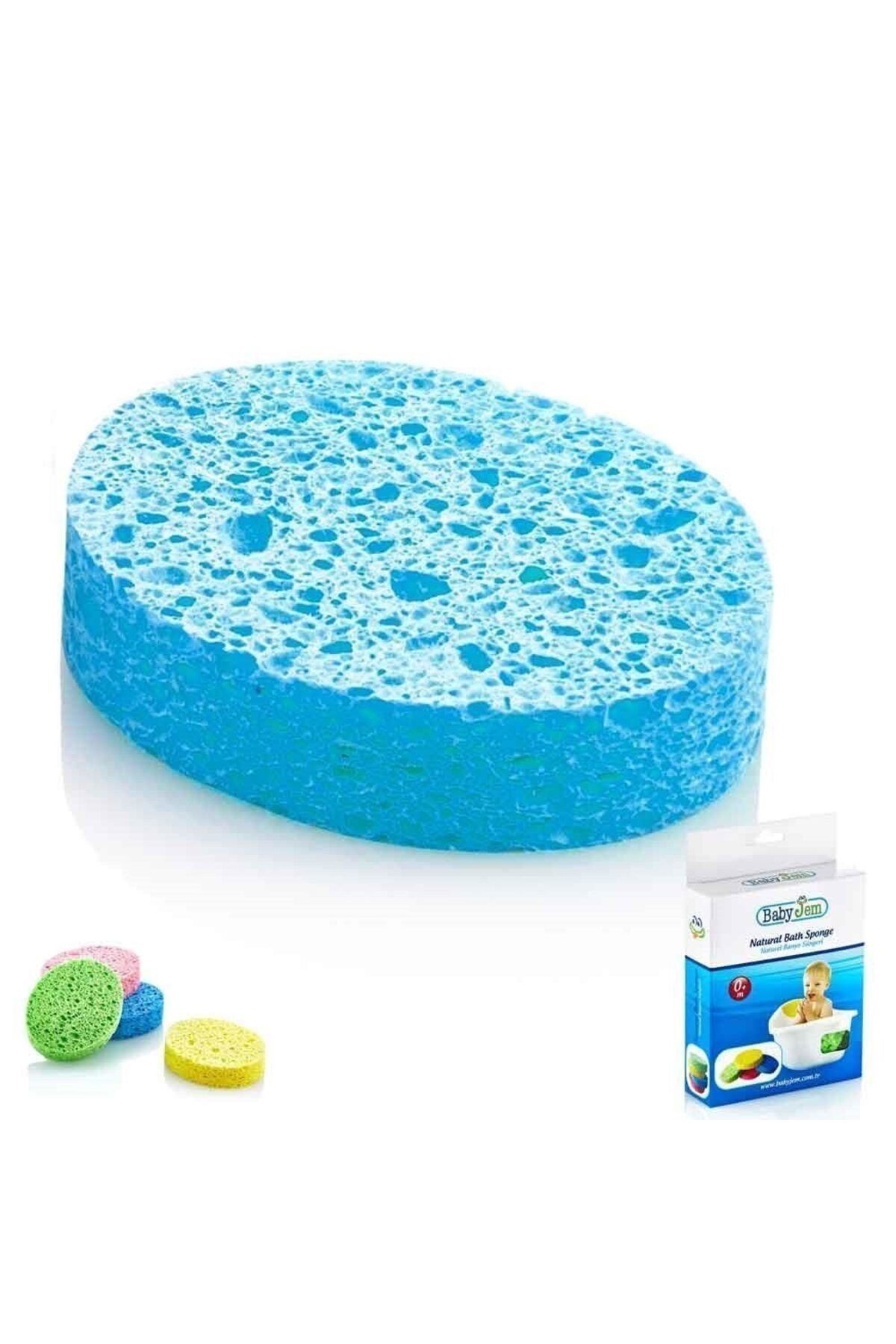 Easy Tedarik BabyJem Bebek Banyo Süngeri Selülozik 020 Mavi
