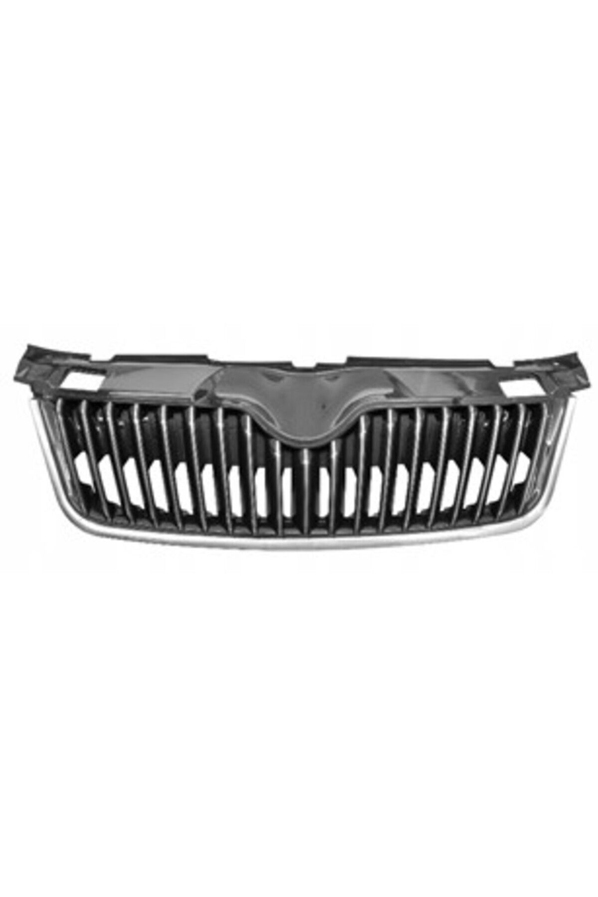 PARCAWORLD ÖN PANJUR KROM ÇİZGİLİ KROM ÇERCEVE ÜST PLASTİK BİRLİKTE PARLAK SİYAH FABİA 2011-2015