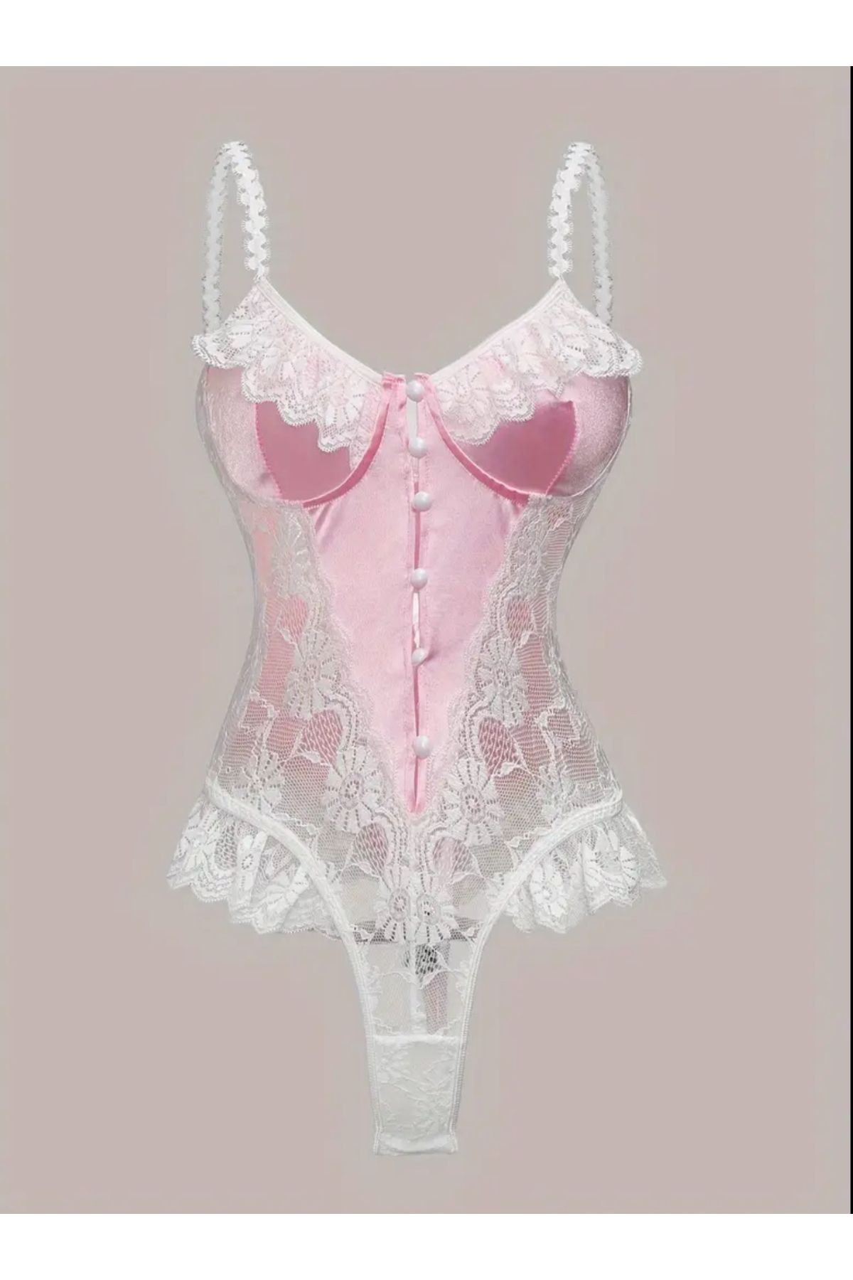 Y2K Kadın Göğüs Detaylı Çıtçıtlı Bodysuit