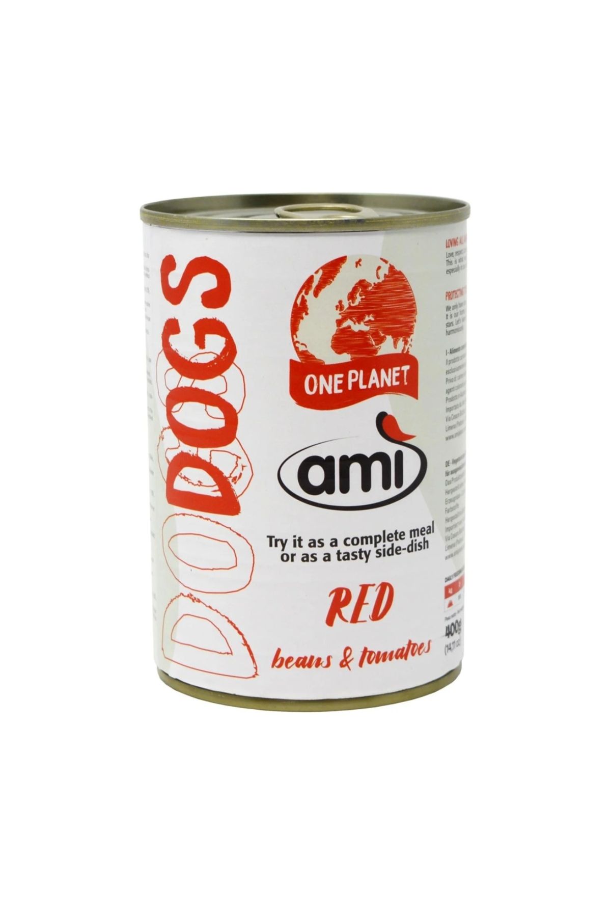 Ami Hrana Umeda Caini, Vegetala, Ami Vegan Dog Red, Fasole Si Rosii, Premium, Conserva 400g - One Size