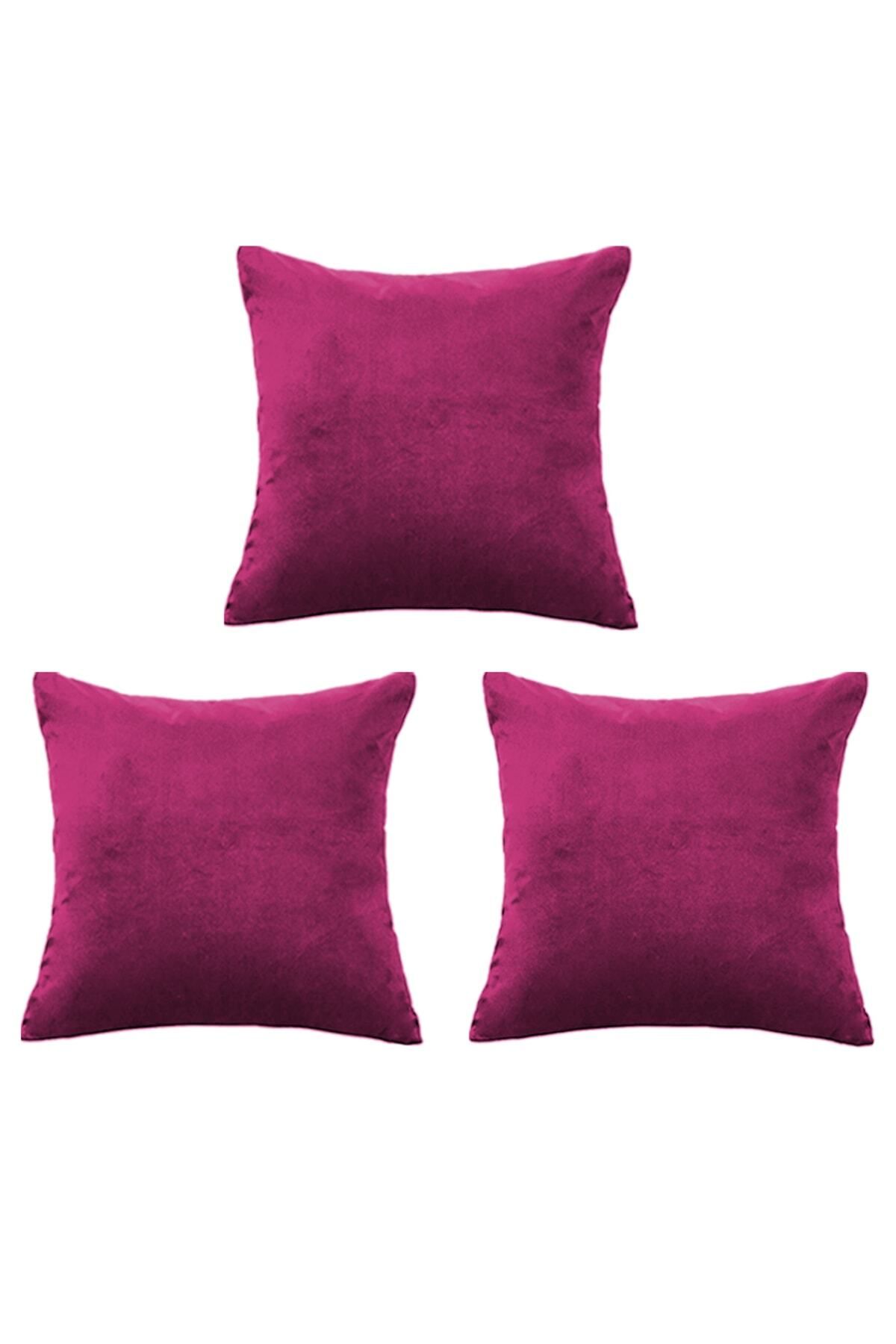 AYZEN HOME Kadife Kırlent Yastık 3 adet Adet 45*45 ölçüsünde kılıf