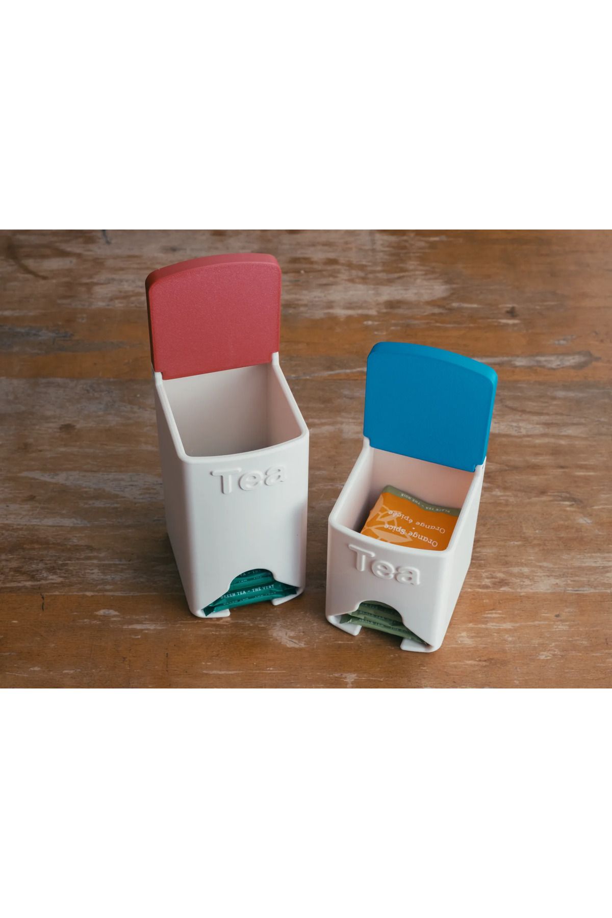 newoodesign Tea Yazılı 3D Baskı Poşet Çay Kutusu