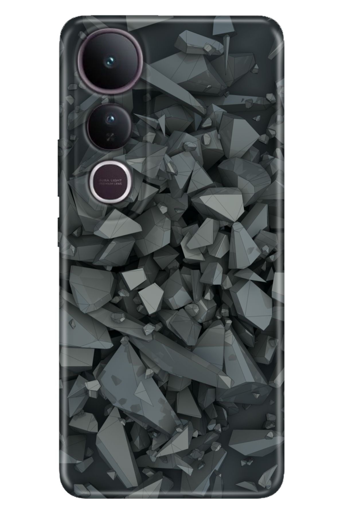 ADACASE Vivo V50 Lite 5G Kılıf Renkli Silikon Baskılı TPU Broken