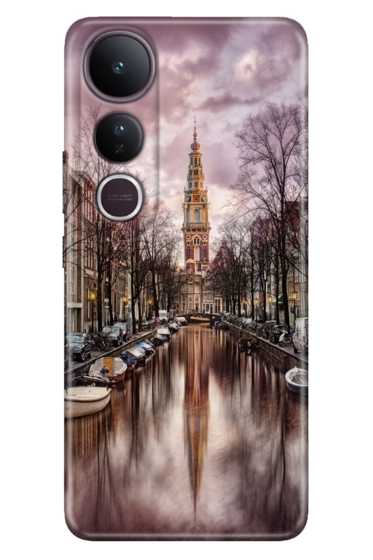 ADACASE Vivo V50 Lite 5G Kılıf Dekoratif Silikon Baskılı Kapak Amsterdam